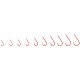 TUBERTINI HOOK seria "2" red  25pcs